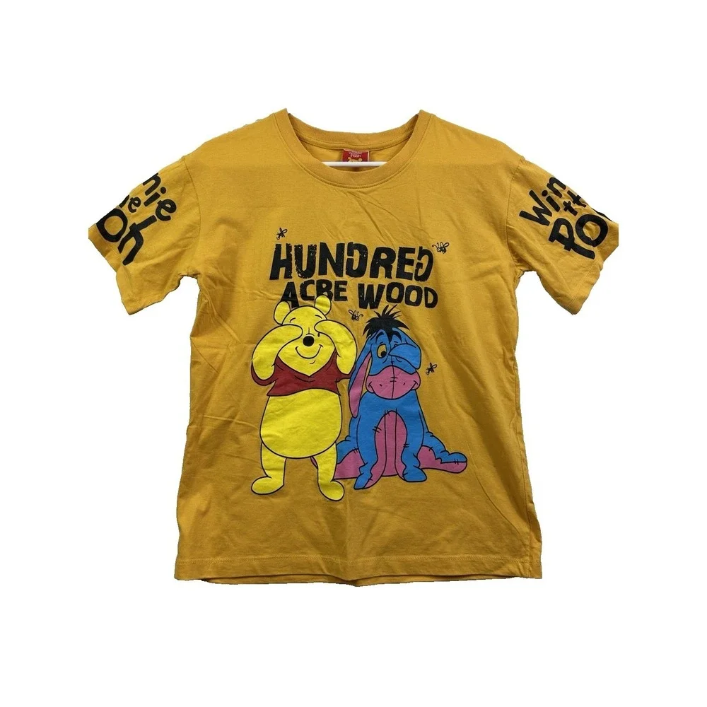 Winnie the Pooh Kids Shirt Yellow Hundred Acre Wood Eeyore‎ Graphic Tee Disney